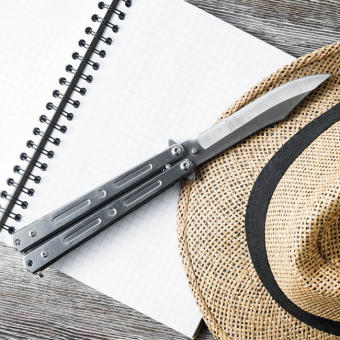 Нож складной Бабочка Серебро