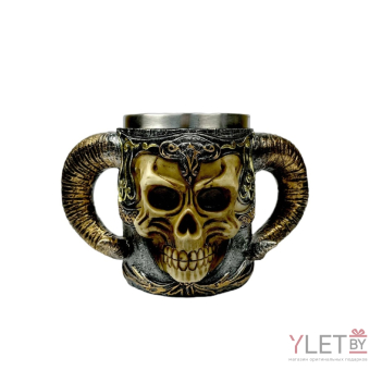 Кружка "Череп с рогами" (металл внутри)