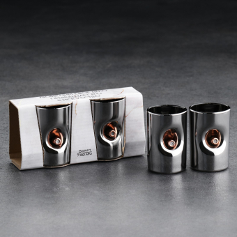 Стопки непробиваемые «Серебро», 2 шт., с пулей, 50 мл