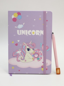 Блокнот (А5) "Unicorn on the cloud", purple (14.5*21)