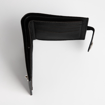 Портмоне мужское "Орион" на магните, отдел для купюр, карт, монет, цвет чёрный