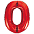 Шар (40"/102 см) Цифра, 0, Красный