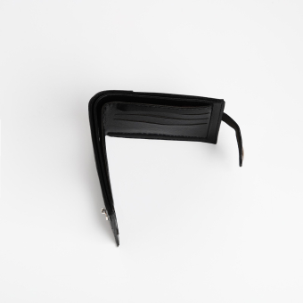 Портмоне мужское "Шик" на магните, отдел для купюр, для карт, для монет, цвет чёрный