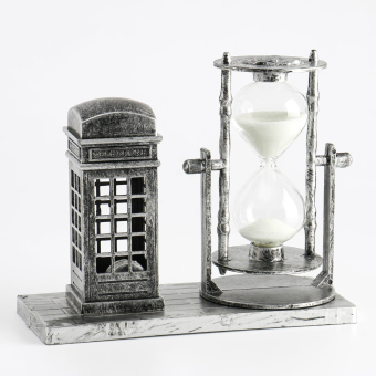 Песочные часы "Телефонная будка", сувенирные, с подсветкой, 15.5 х 6.5 х 12.5 см