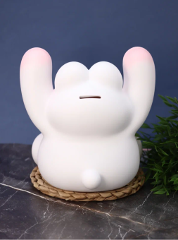 Копилка "Rabbit paws up" (в комплекте с табличкой и маркером), 21 см