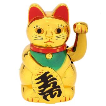 Кот Манэки пластик 12 см