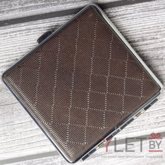 Портсигар под кожу Ромбы 2