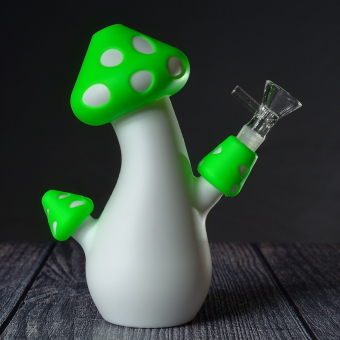 Бонг силиконовый Грибы 17 см