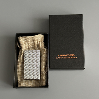 Зажигалка газовая турбо Medium серебро