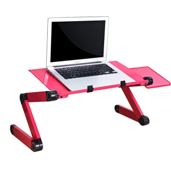 Столик трансформер для ноутбука Т6 с подставкой для  мыши РОЗОВЫЙ
