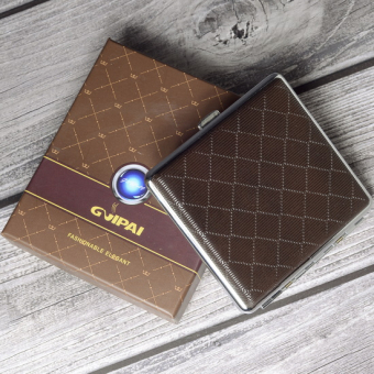 Портсигар под кожу Ромбы 2