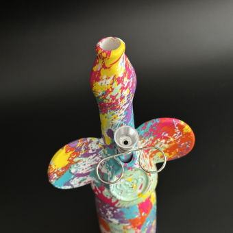 Бонг 25 см Monkey краски WP012, стекло+силикон