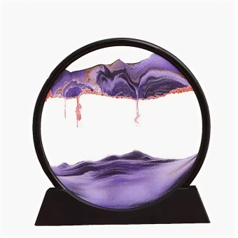 Песочная 3D картина (фиолетовый) 18х19 см