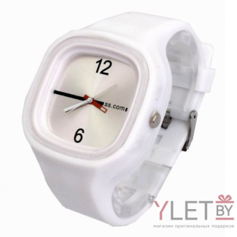 Часы наручные на силиконовом ремешке Белые