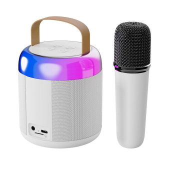 Караоке колонка Bluetooth с микрофоном Белая