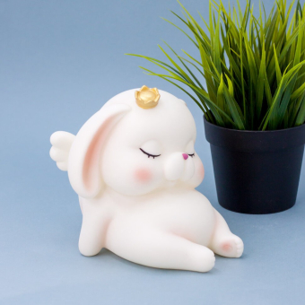 Копилка "King hare", white (14 см), пластик