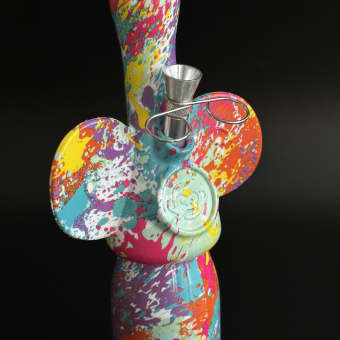 Бонг 25 см Monkey краски WP012, стекло+силикон