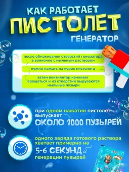 Генератор мыльных пузырей Bubble Machine Mally