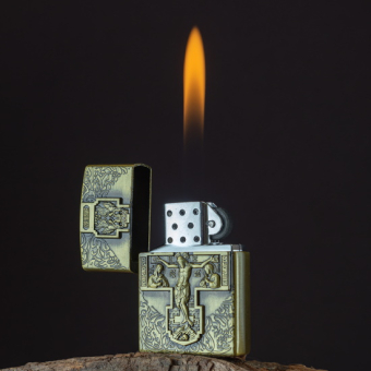 Зажигалка газовая с кремнием Крест