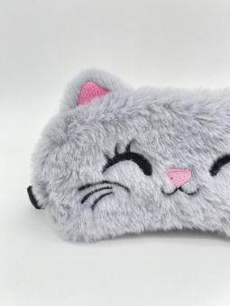 Маска для сна "Happy cat", gray