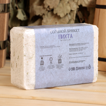 Соляной брикет "Пихта" с алтайскими травами, 1,35 кг