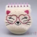 Блокнот плюшевый «Heart Glasses pink», cat (13*10 см)