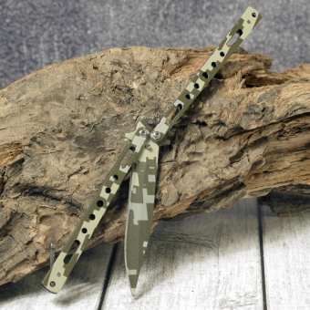Нож бабочка Камуфляж
