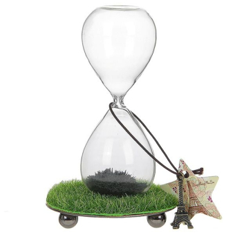 Часы песочные с травкой