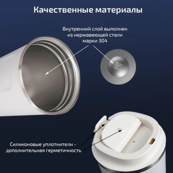 Термокружка Coffee Белая 380 мл