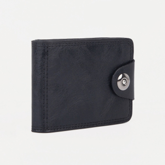 Портмоне мужское "Классик" на магните, для купюр, для карт, для монет, цвет чёрный