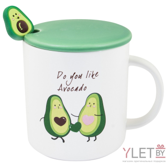 Кружка Авокадо с ложкой DO YOU LIKE AVOCADO Кружка Авокадо с ложкой DO YOU LIKE AVOCADO