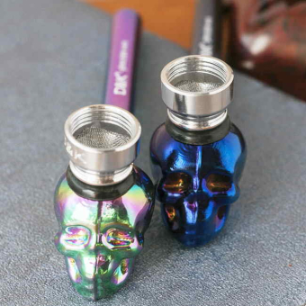 Курительный девайс стеклянный Череп