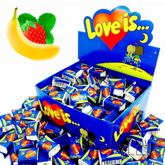 Жвачка "Love is". Клубника с бананом, 100 шт