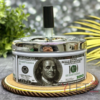 Пепельница бездымная 100 долларов 11х10 см