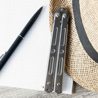 Нож складной Бабочка Серебро