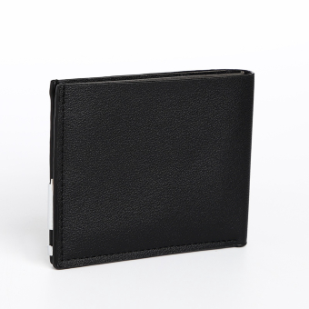 Портмоне мужское "Элеганс" без застёжки, отдел для карт, для купюр, цвет чёрный