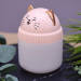 Настольный увлажнитель воздуха -  ночник "Cat", pink, портативный, USB