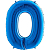 Шар (40''/102 см) Цифра, 0, Синий