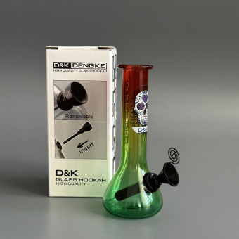 Бонг бутылка мини 12 см (стекло) трапеция