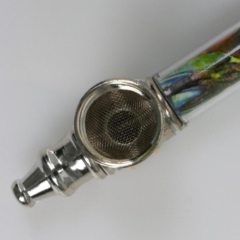 Курительный девайс Боба Марлея, тип 2, 5 сеточек, 10×3 см