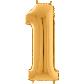 Шар (40''/102 см) Цифра, 1, Золото