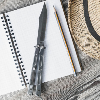 Нож складной Бабочка Серебро