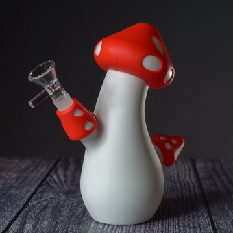 Бонг силиконовый Грибы 17 см