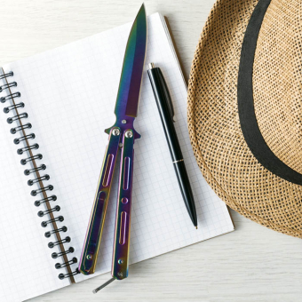 Складной нож бабочка Хамелеон