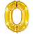 Шар (40''/102 см) Цифра, 0, Золото