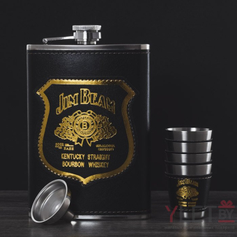 Набор фляжка и стопки Jim Beam
