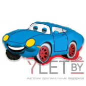 Шар (32''/81 см) Фигура, Тачка, гоночная машина Голубой