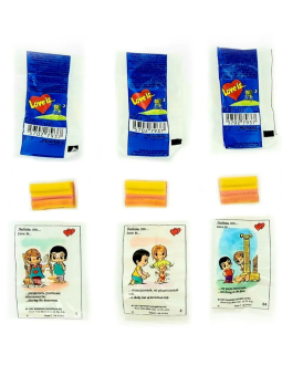 Жвачка "Love is". Клубника с бананом, 100 шт