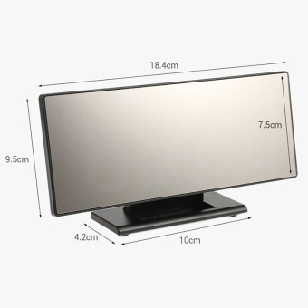 Часы зеркальные в розетку DS 3618L Led mirror (белые цифры)