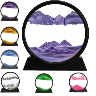 Песочная 3D картина (фиолетовый) 18х19 см